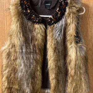 Faux fur vest